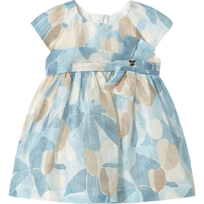 Sky Floral Printed Dress, Blue