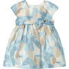 Sky Floral Printed Dress, Blue - Dresses - 1 - thumbnail