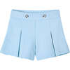 Sky Button Shorts, Blue - Shorts - 1 - thumbnail