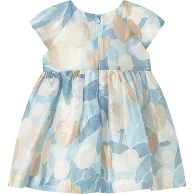 Sky Floral Printed Dress, Blue - Dresses - 2
