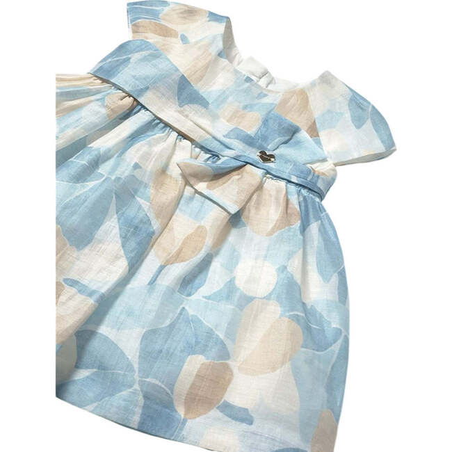 Sky Floral Printed Dress, Blue - Dresses - 3