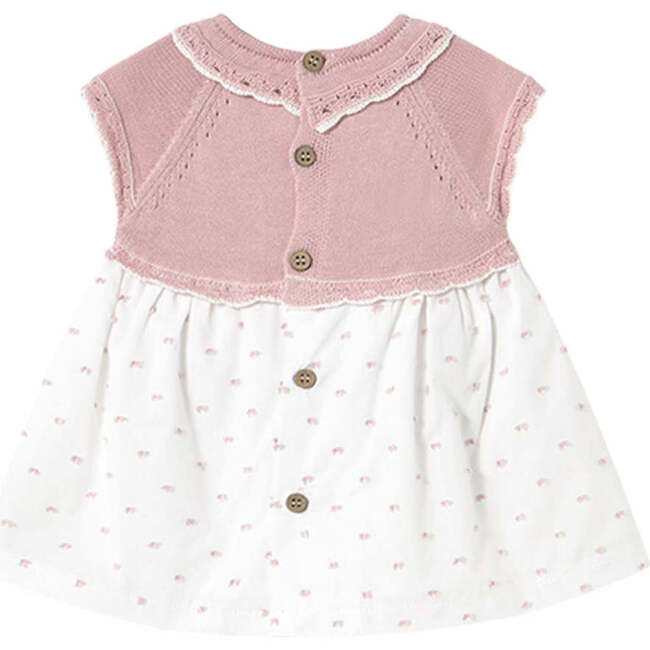 Sakura Pointelle Knit Cotton Dress, Pink - Pajamas - 2