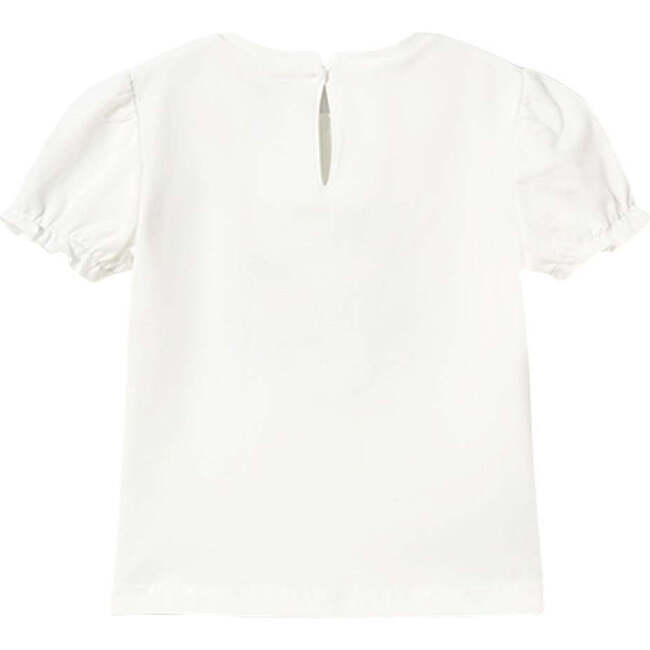 Sky Blue Embroidered Ballerina T-Shirt, Natural - T-Shirts - 2