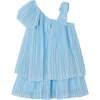 Sky Asymmetric Pleated Dress, Blue - Dresses - 2