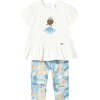 Princess Leggings Set, Blue - Pajamas - 1 - thumbnail