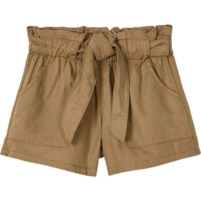 Paperbag Tie Shorts, Brown