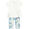 Princess Leggings Set, Blue - Pajamas - 2