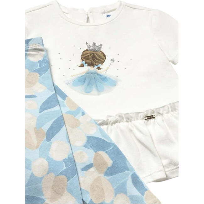 Princess Leggings Set, Blue - Pajamas - 3