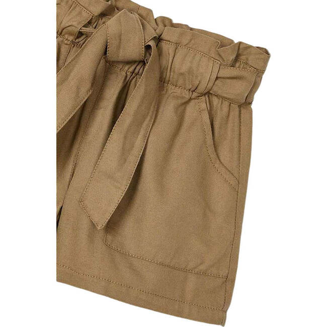 Paperbag Tie Shorts, Brown - Shorts - 3