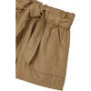 Paperbag Tie Shorts, Brown - Shorts - 3