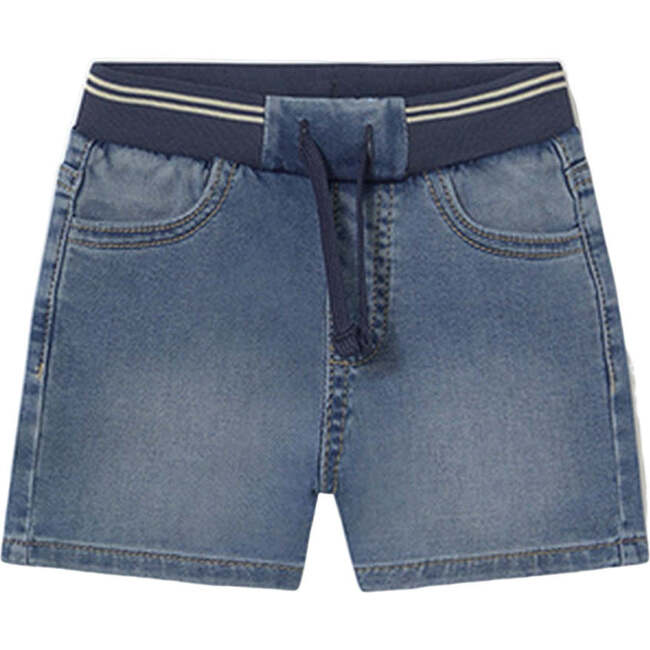 Medium Soft Denim Bermuda Shorts, Blue