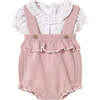 Newborn Knit Sakura Romper Set, Pink - Rompers - 1 - thumbnail