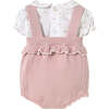 Newborn Knit Sakura Romper Set, Pink - Rompers - 2