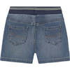 Medium Soft Denim Bermuda Shorts, Blue - Shorts - 2