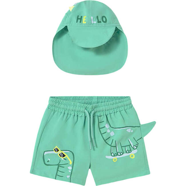 Lake Dinosaur Swim Suit Set, Turqoise