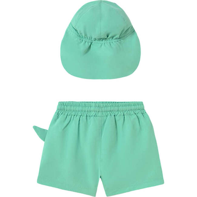 Lake Dinosaur Swim Suit Set, Turqoise - Swim Trunks - 2