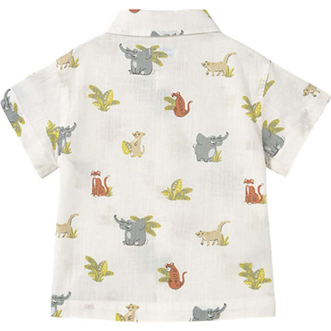 Jungle Short Sleeve Buttondown Shirt, Natural - Button Downs - 2