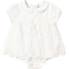 Floral Cotton Romper, Cream - Rompers - 1 - thumbnail