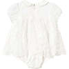 Floral Cotton Romper, Cream - Rompers - 2