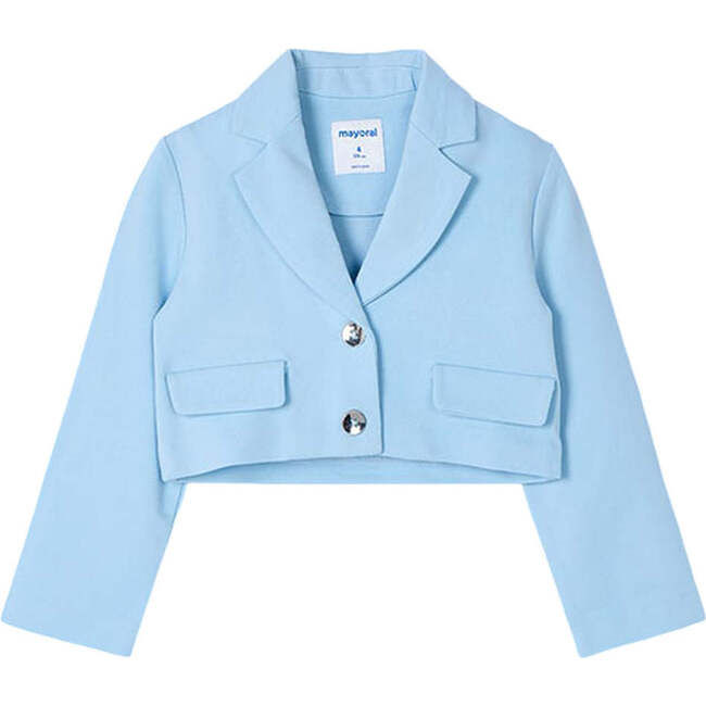 Cropped Sky Jacket, Blue