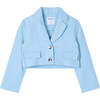 Cropped Sky Jacket, Blue - Jackets - 1 - thumbnail