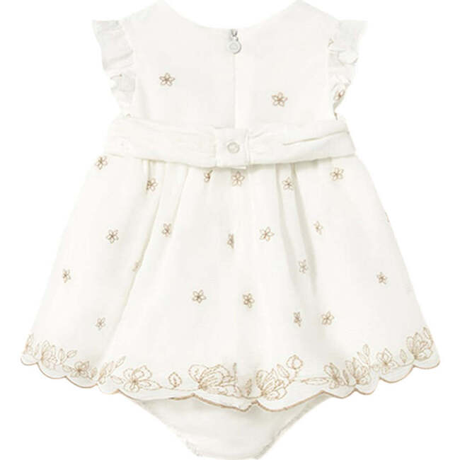 Cream Lime Chiffon Dress, Ivory - Dresses - 2