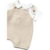 Cotton Stone Romper Set, Beige - Rompers - 3