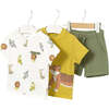 Boys Safari Gold Knit Set, Multi - Mixed Apparel Set - 1 - thumbnail