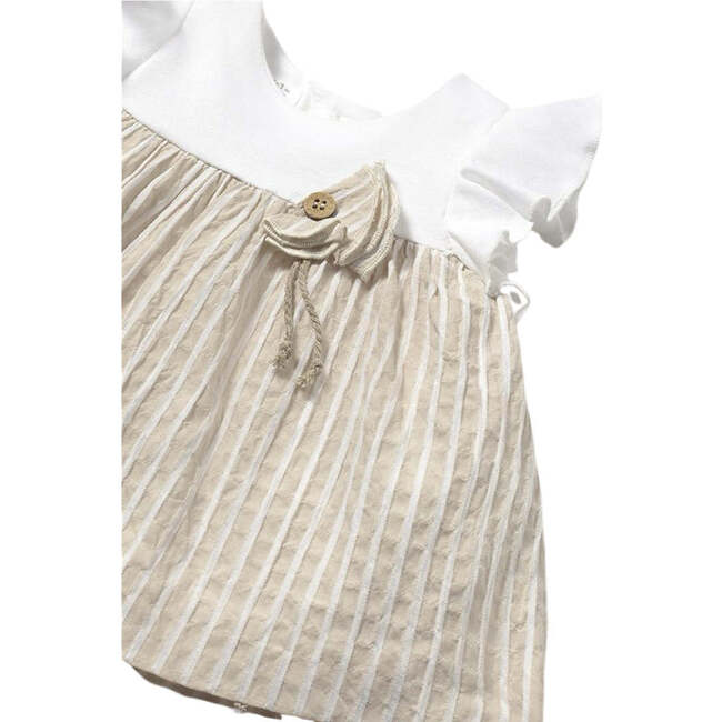 Color-Block Root Dress with Bloomers, Beige - Pajamas - 3