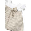 Color-Block Root Dress with Bloomers, Beige - Pajamas - 3