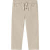 Baby Straight-Leg Pants, Beige - Pants - 1 - thumbnail