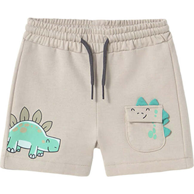 Bone Dinosaur Bermuda Shorts, Beige