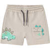 Bone Dinosaur Bermuda Shorts, Beige - Shorts - 1 - thumbnail