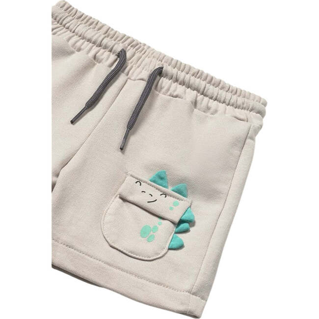 Bone Dinosaur Bermuda Shorts, Beige - Shorts - 3