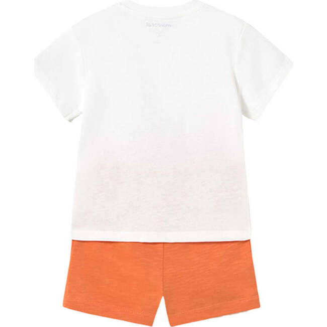 Baby Shorts and Surf T-Shirt Set, Coral - Mixed Apparel Set - 2