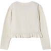 Baby Ruffle Tricot Cardigan, Champagne - Cardigans - 2