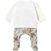 2 Piece Babygrow With Teddy Bears, Beige - Mixed Apparel Set - 2