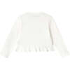 Baby Ruffle Tricot Cardigan, Natural - Cardigans - 2