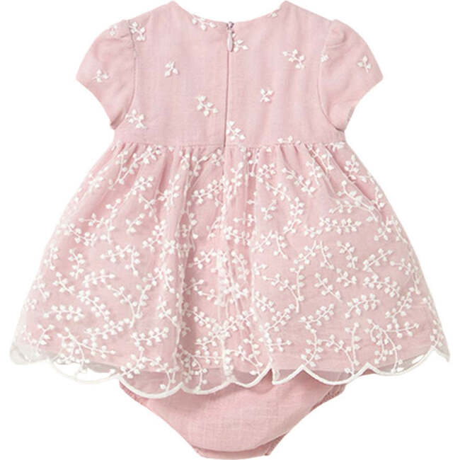 Baby Rose Floral Garland Chiffon Dress, Pink - Dresses - 2