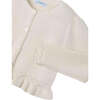 Baby Ruffle Tricot Cardigan, Champagne - Cardigans - 3