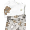 2 Piece Babygrow With Teddy Bears, Beige - Mixed Apparel Set - 3