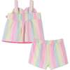 Stripe Heart Shorts Set, Multi - Mixed Apparel Set - 2
