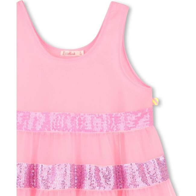 Sequin Striped Dress, Pink - Dresses - 3