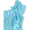 Shimmering Asymmetric Ruffle Swimsuit, Blue - One Pieces - 3