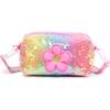 Rainbow Sequin Flower Case, Pink - Bags - 1 - thumbnail