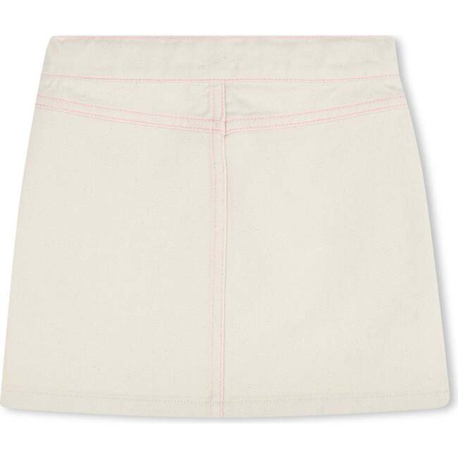Sand Rhinestone Embellished Skirt, Beige - Skirts - 3