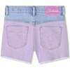 Sequin Brossage Denim Shorts, Purple - Shorts - 3