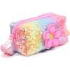 Rainbow Sequin Flower Case, Pink - Bags - 3