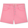 Pop Denim Sequin Pocket Shorts, Pink - Shorts - 1 - thumbnail
