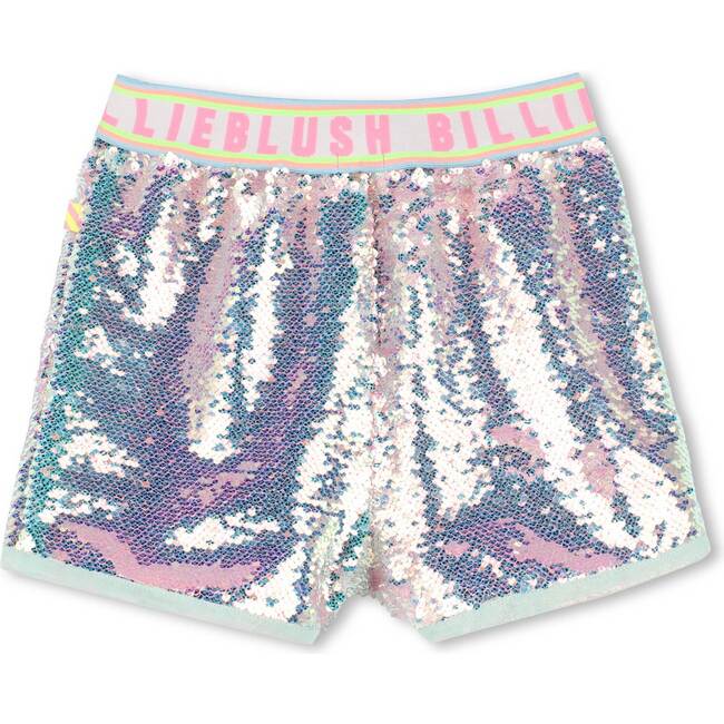 Powder Sequin Beach Glass Shorts, Blue - Shorts - 3